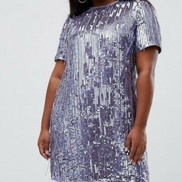 ASOS Purple Sequin Prom Dress - Picture 1 of 6